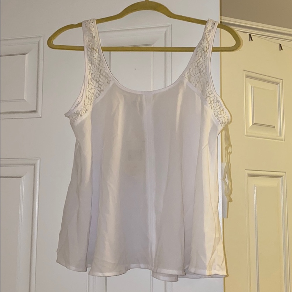 White Top with Lace Straps #Lace #Blouse